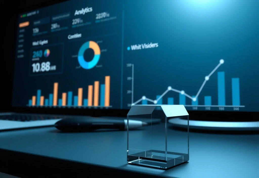 Dashboard analityczny pokazujący statystyki odwiedzin strony